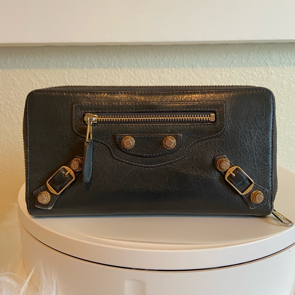 Balenciaga GUC Motocross Continental Zip Around Wallet